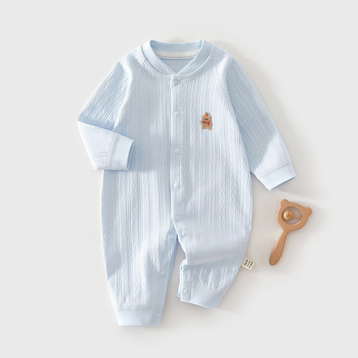 Pure Cotton Boneless Long Sleeve Newborn Baby Jumpsuit