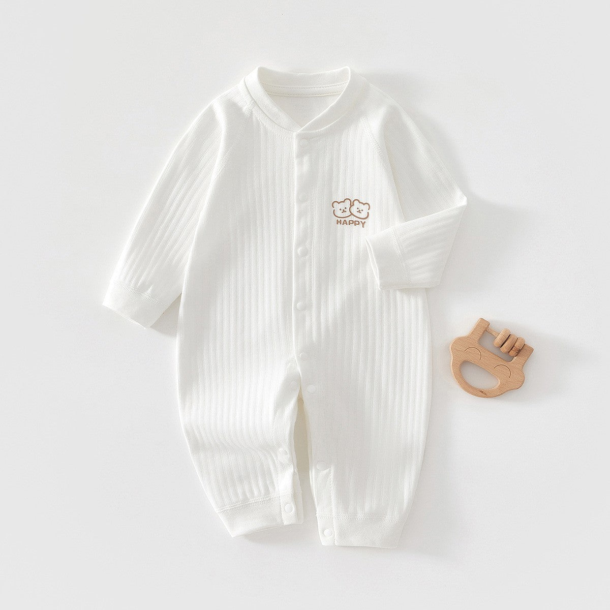 Pure Cotton Boneless Long Sleeve Newborn Baby Jumpsuit