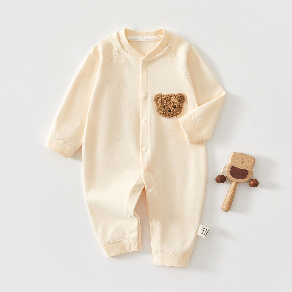 Pure Cotton Boneless Long Sleeve Newborn Baby Jumpsuit