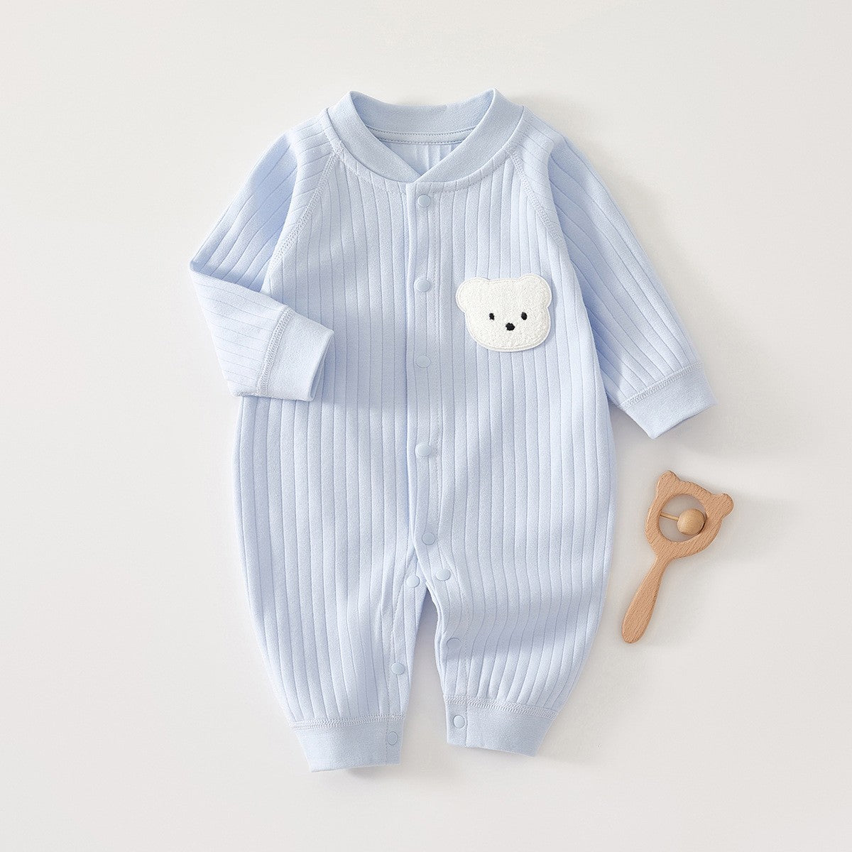 Pure Cotton Boneless Long Sleeve Newborn Baby Jumpsuit