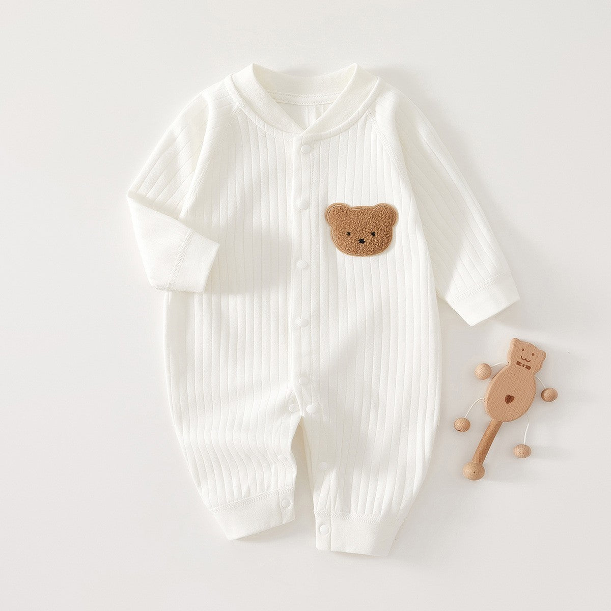 Pure Cotton Boneless Long Sleeve Newborn Baby Jumpsuit